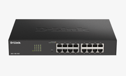 D-LINK SWITCH 16 PORTE GIGABIT SMART MANAGED, FANLESS, 802.1Q VLAN, 802.1p QoS, 11 RACKMOU