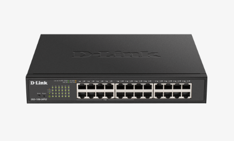 D-LINK SWITCH POE 24 PORTE GIGABIT SMART MANAGED, FANLESS, 802.1Q VLAN, 802.1p QoS, 11 RAC