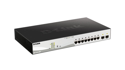 D-LINK SMART SWITCH 8 PORTE GIGABIT POE + 2 SFP