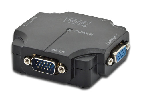 DIGITUS VIDEO SPLITTER COMPATTO PER 2 MONITOR VGA