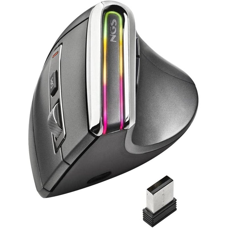 NGS MOUSE VERTICALE ERGONOMICO USB BLUETOOTH CON LUCI LED 7 PULSANTI