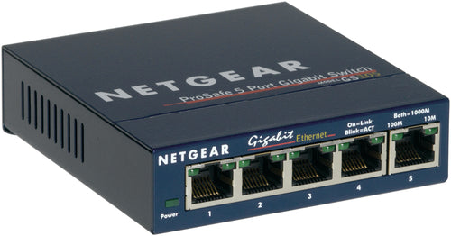 NETGEAR SWITCH 5 PORTE GIGABIT CASE METALLICO PROSAFE