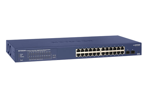 NETGEAR PROSAFE SMART SWITCH 24 PORTE GIGABIT POE + 2 SFP