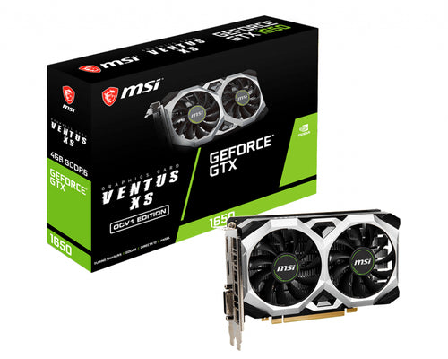 MSI VGA GEFORCE GTX 1650, GTX 1650 D6 VENTUS XS OCV1, DUAL FAN, DVI/HDMI/DP ATX