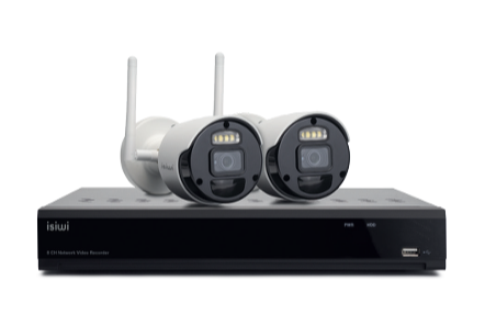 KIT ISIWI WIRELESS CONNECT S2 ISW-K1N8BF2MP-2 GEN1 NVR 8 CANALI + 2 TELECAMERE IP 1080P 2M