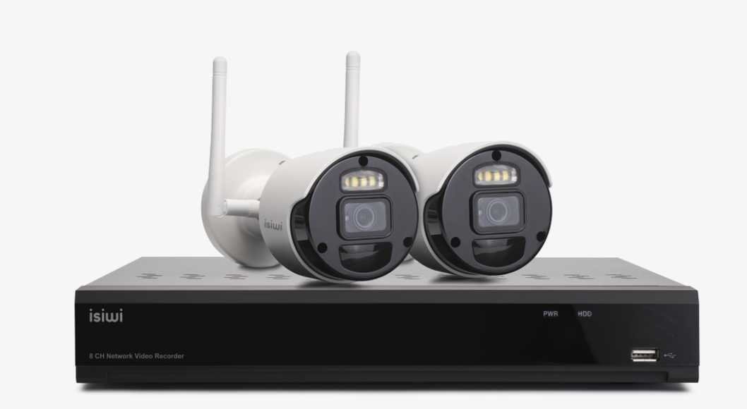 KIT ISIWI WIRELESS CONNECT AIR2 ISW-K2N8BFBTA4MP-2 GEN1 NVR 8 CANALI + 2 TELECAMERE A BAT