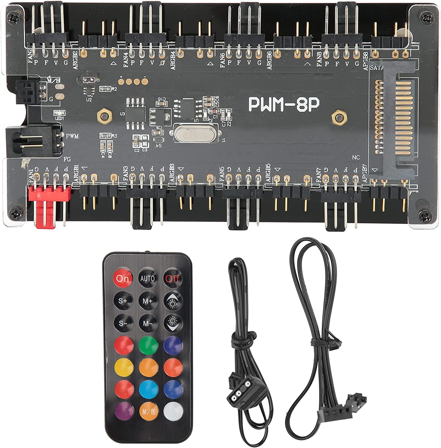 MACHPOWER HUB CONTROLLER FAN ARGB, PWM CONTROL, 6*FANS CONNECTOR