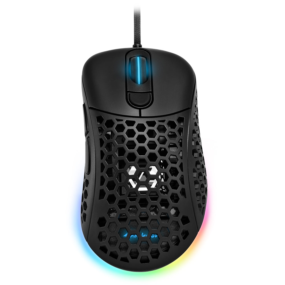 SHARKOON MOUSE GAMING LIGHT2-200, BLACK, 16000 DPI MAX, RGB, 6 TASTI CONFIGURABILI, USB, 1