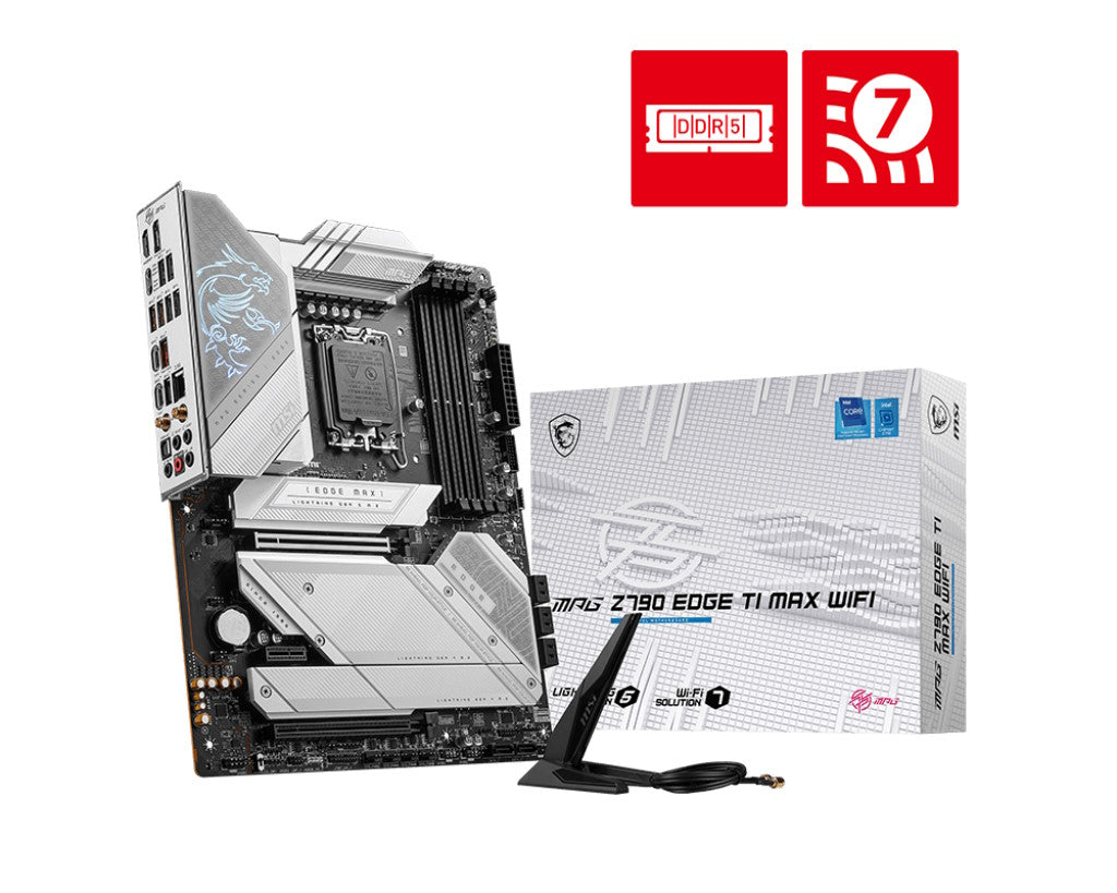 MSI MB Z790, MPG Z790 EDGE TI MAX WIFI, LGA 1700, 4DDR5, 2PCI-Ex16, 1PCI-Ex1, 5M.2, 8SATA3