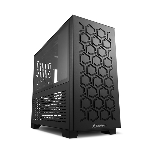 SHARKOON CASE MICRO-ATX 2XUSB 3.0, VETRO TEMPERATO, 1X80MM FAN REAR, 2X120MM FAN SUPERIOR,