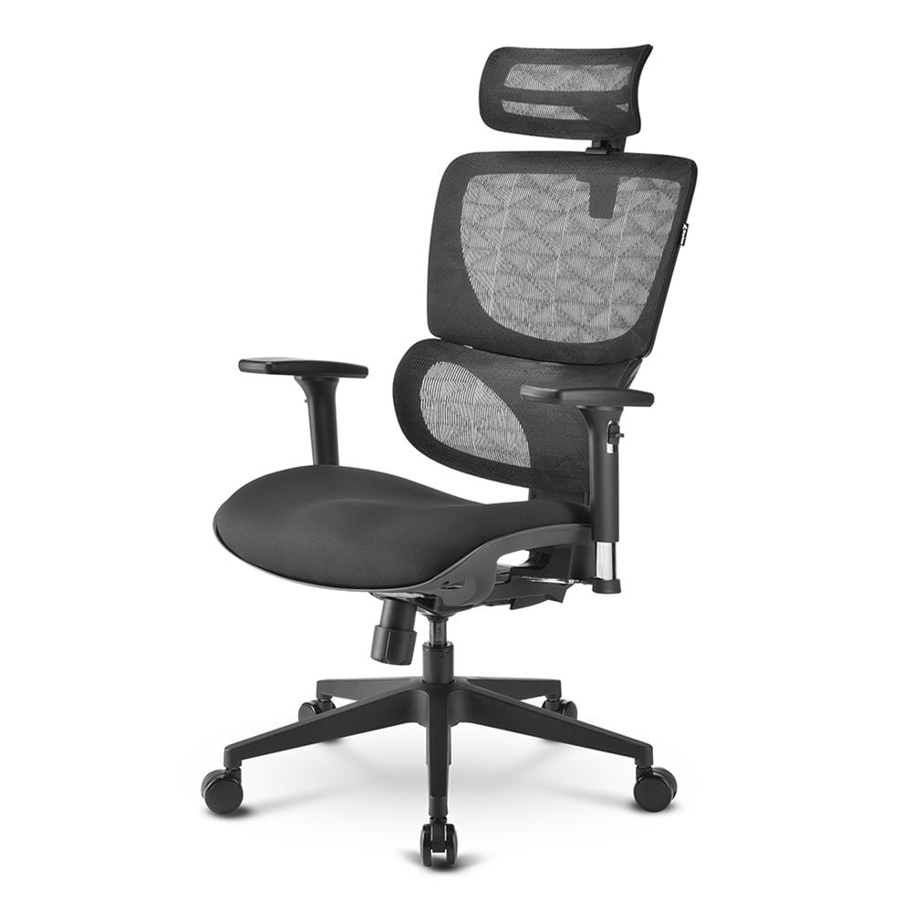 SHARKOON SEDIA OFFICE, FABRIC SEAT BASE, CLASS-4 GASLIFT, 3D ARMREST  HEADREST, 5 HEIGHTS