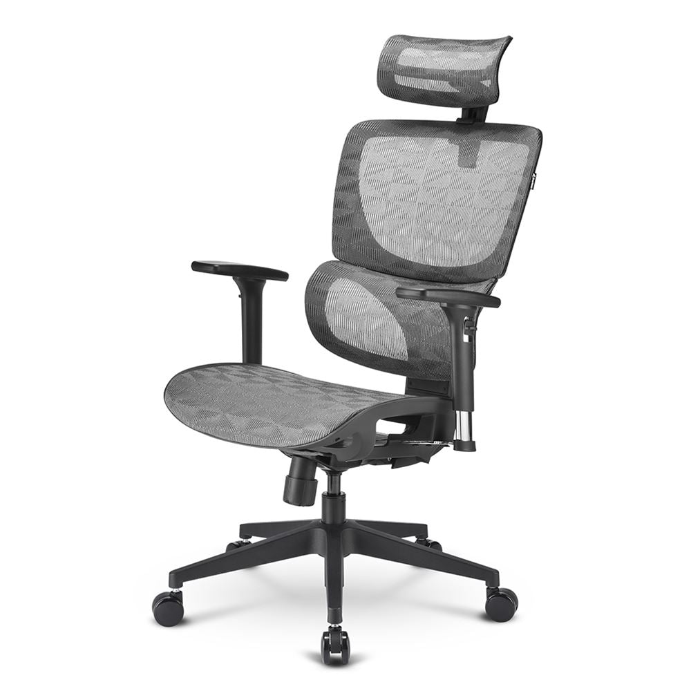 SHARKOON SEDIA OFFICE, FULL MESH, CLASS-4 GASLIFT, 3D ARMREST  HEADREST, 5 HEIGHTS ADJUSTA