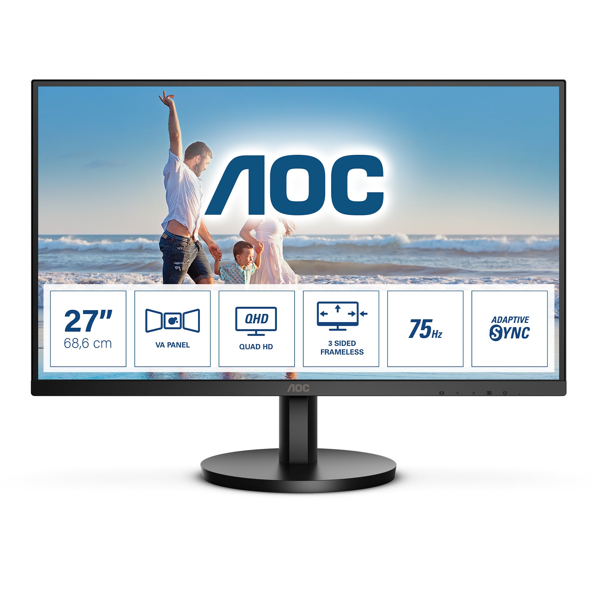 AOC MONITOR 27 LED VA QHD 16:9, MULTIMEDIALE