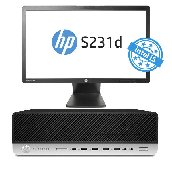RINOVO PC SFF HP 600-800 G3  RN64522008 I5-6X00 8GB 240SSD W10P UPG NO DVD 1Y + 1 MONITOR
