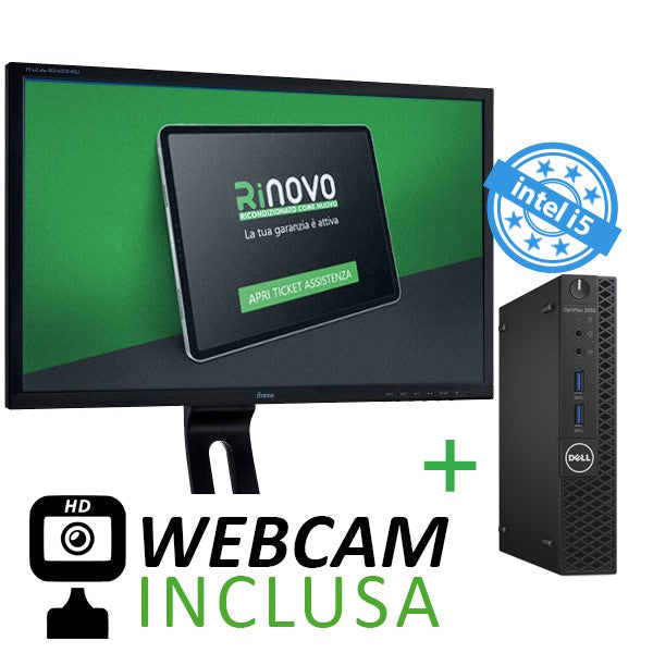 RINOVO BUNDLE MINI PC DELL REFURBISHED OPTIPLEX 3040-3050 I5-6X00 8GB 240SSD HDMI WIN 10 G