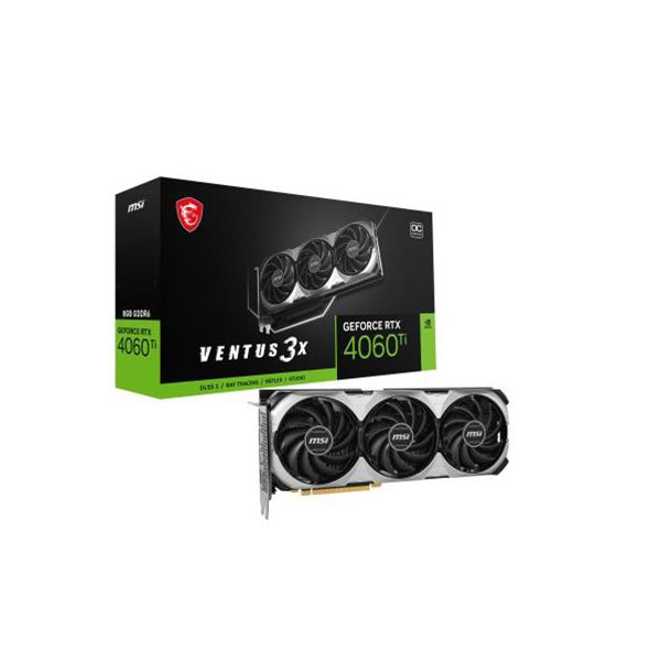 MSI VGA GEFORCE RTX 4060 TI 16GB, RTX 4060 Ti VENTUS 3X 16G OC, 16GB GDDR6, DP*3/HDMI, ATX