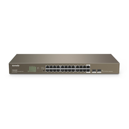 TENDA SWITCH 24 PORTE LAN GIGABIT + 2XSFP COMBO, IEEE 802.3/U/X/AB, SWITCHING 48GBPS, M1/M