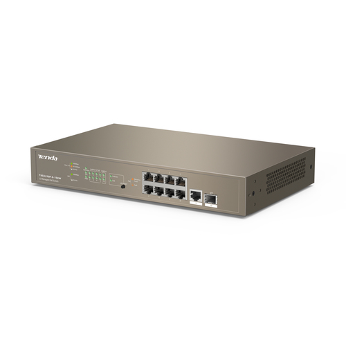 TENDA SWITCH 10 PORTE GIGABIT POE DI CUI 1 SFP, 1XWAN