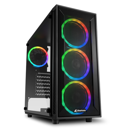 SHARKOON CASE TG4M RGB ATX VETRO TEMPERATO 6 SLOT ESPANSIONE, 3X120MM FAN FRONT, 1X120MM F