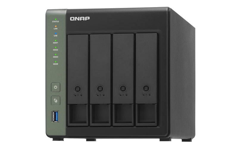 QNAP NAS TOWER 4 BAY CPU Alpine AL214 4CORE 1,7GHz + 1GB RAM DDR3 (MAX 8GB) + 4 SATA 6Gb/s