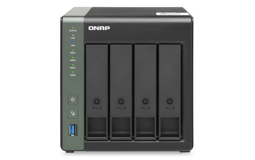 QNAP NAS TOWER 4BAY 2.5&#34;/3.5&#34; SSD/HDD SATA, AL314 4CORE 1.7GHz, 4GB SODIMM DDR3L (