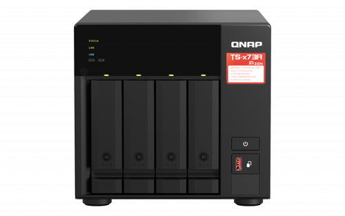 QNAP NAS TOWER 4-bay NAS, AMD Ryzen V1000 series V1500B 4C/8T 2.2GHz, 8GB DDR4 RAM (2 x SO