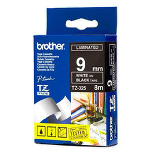 BROTHER NASTRO LAMINATO DA 9 MM (8 M) BIANCO/NERO