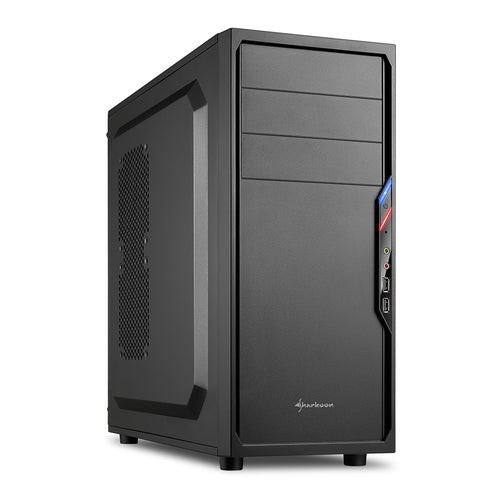 SHARKOON CASE VS4-S, ATX, 6 SLOTS EXPANSION, 2 USB2.0 FRONT, DRIVE BAY DA 2,5&#34;/3,5&#34