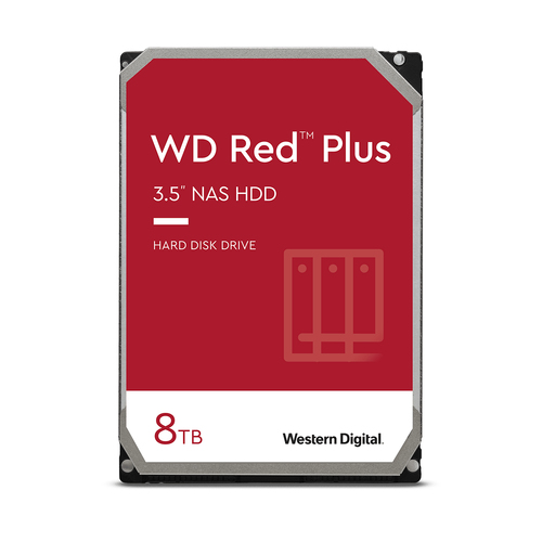 WESTERN DIGITAL HDD RED PLUS 8TB 3,5 7200RPM  SATA 6GB/S BUFFER 128MB