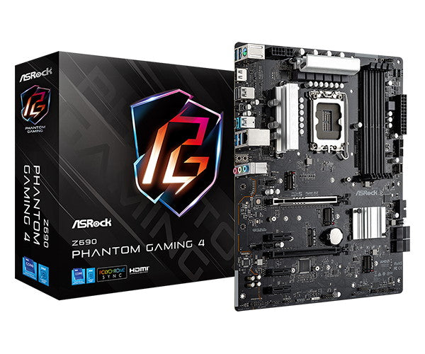 ASROCK MB Z690, Z690 PHANTOM GAMING 4, LGA1700, 4 DDR4 , ATX