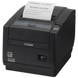 CITIZEN CT-S601IIR, 8 PUNTI /MM (203DPI), CUTTER, LINERLESS, NERO